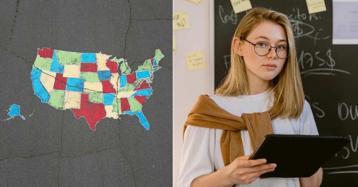 Colored map of teachers' salaries reveals U.S. state where teachers earn less than the average influencer