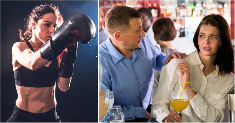 Creepy stranger kept hitting on woman until her bodybuilder sister stepped in and embarrassed him in public