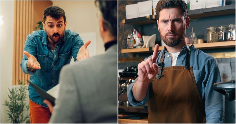 Diner name-drops 'the owner' to beat rush hour line, until one tap on the shoulder sent him running for the door