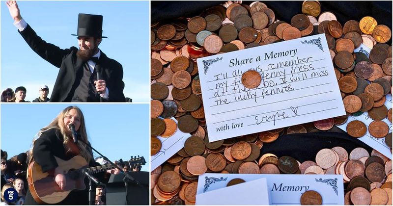 ‘RIP Penny’: Lincoln Memorial fills with ‘mourners’ staging hilarious goodbye to the U.S. penny