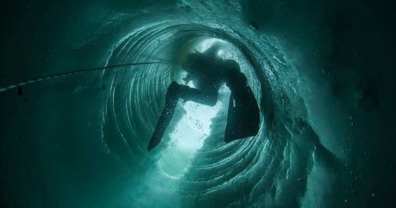 Scientists lowered a camera into a million-year-old glacier ice and captured a rare view of Earth’s past