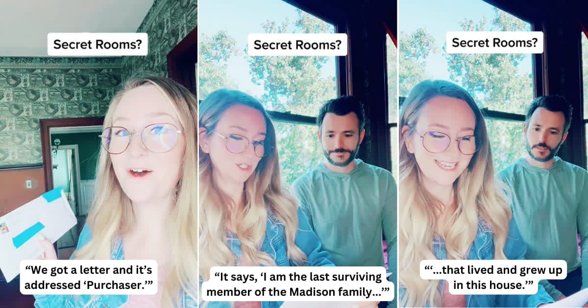Couple receives mysterious letter revealing 'secret rooms' in their 130-year-old home: 'I would like to brief you...'