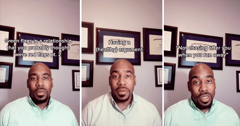 Psychologist points out the green flags people often mistake for red flags in relationships