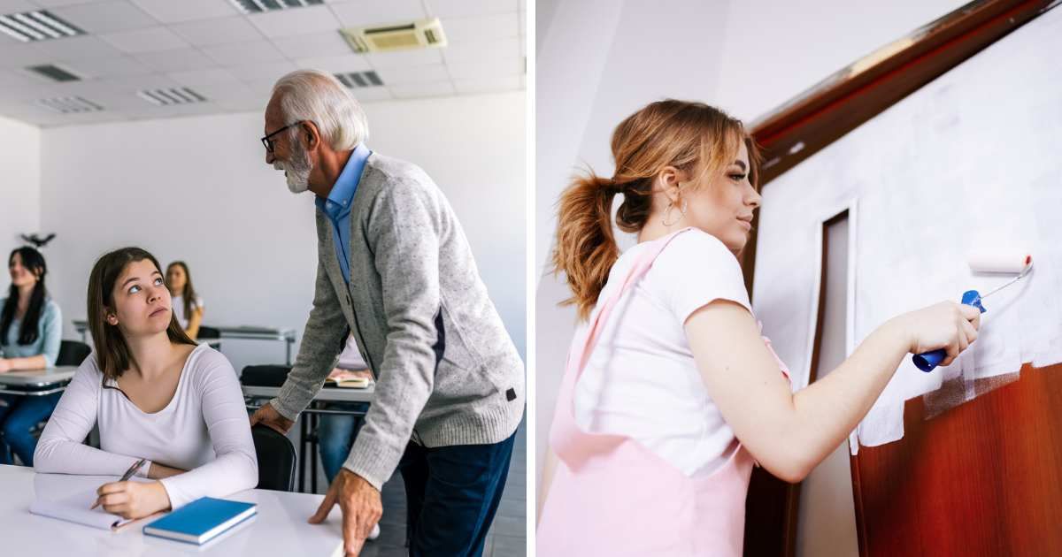 Principal ordered teen to paint school walls for free— then regretted it when he saw his office door ahead of an inspector visit