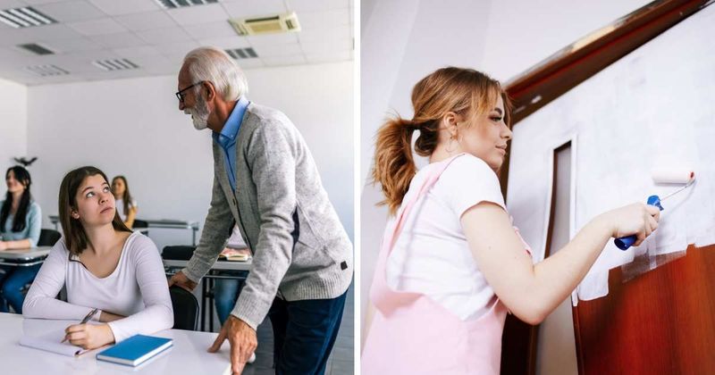 Principal ordered teen to paint school walls for free— then regretted it when he saw his office door ahead of an inspector visit