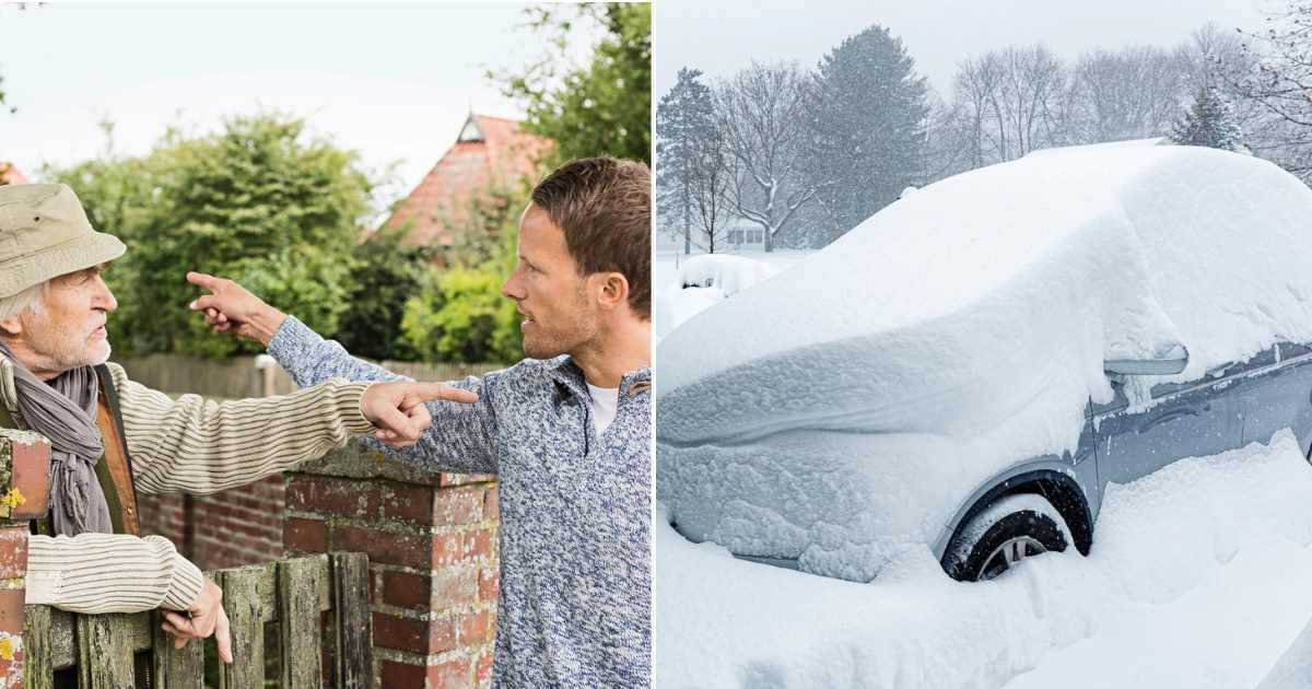 Kid ignored warnings and kept parking in neighbor’s driveway — then his car got snowed in