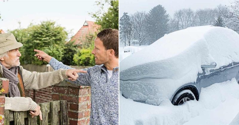 Kid ignored warnings and kept parking in neighbor’s driveway — then his car got snowed in