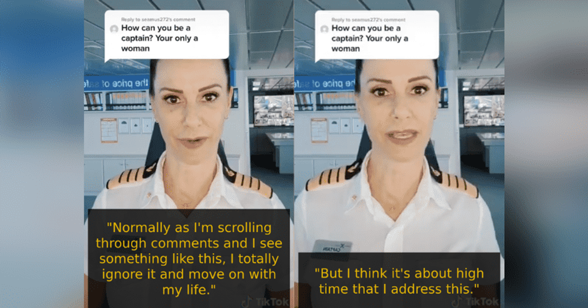 Captain shuts down sexist remark with epic comeback: 'How can you be a captain? You're only a woman'