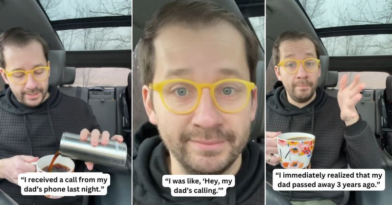 He was stunned after he got a call from his late dad's phone. When he answered, it was a familiar comforting voice