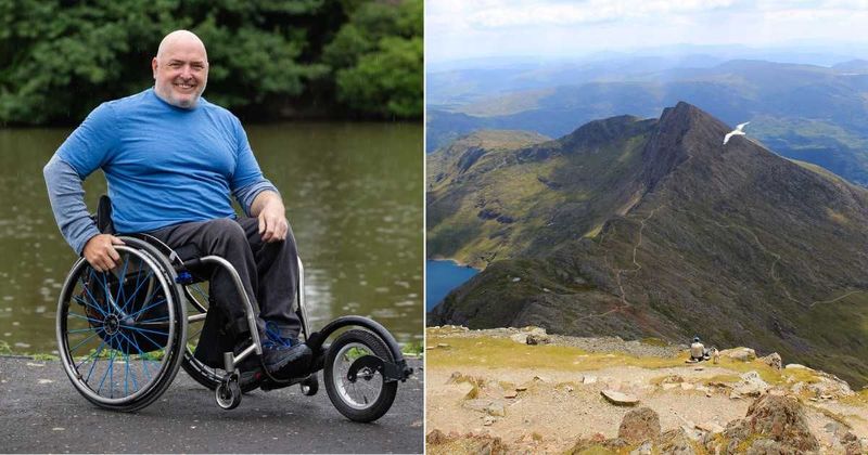 Dad's dream of reaching Snowdon peak crashed after accident put him in wheelchair — his son's rugby team made it happen
