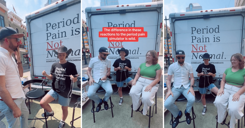 Man tried a period pain simulator alonside a woman with endometriosis — and quickly gained new respect for all women