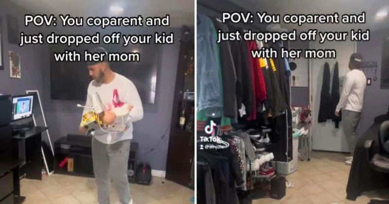 Dad captures the hard truth of joint custody after dropping daughter off with mom in poignant video