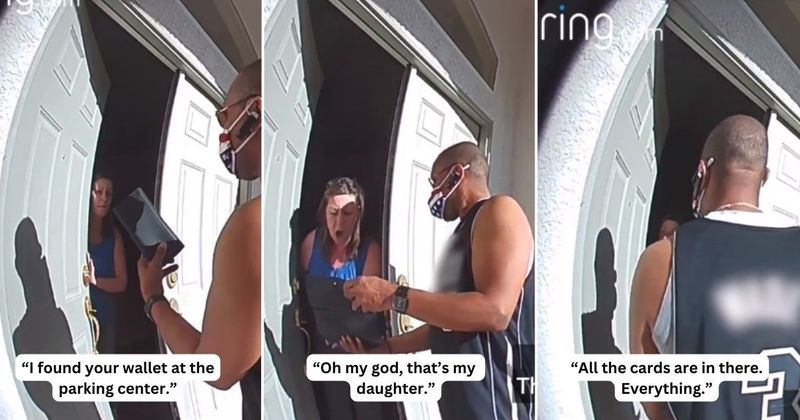 Woman was wary of a stranger who knocked on her door — only to realize he was returning her daughter's lost purse