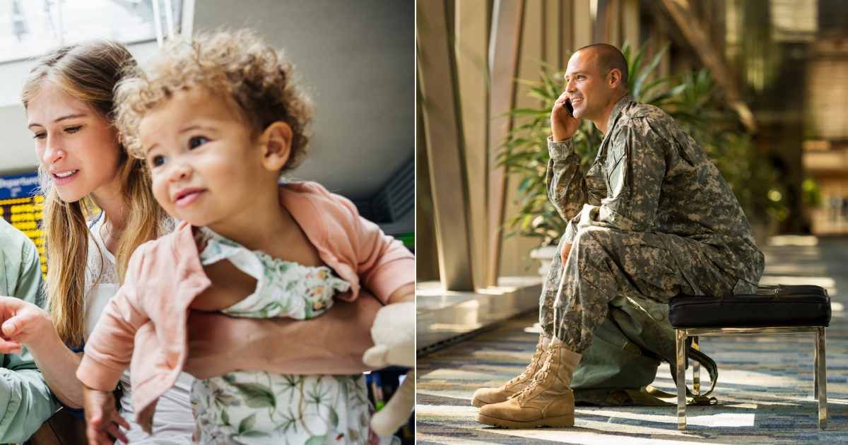 Struggling mom handed her toddler to a soldier at the airport and made a strange request. Then she ran like the wind
