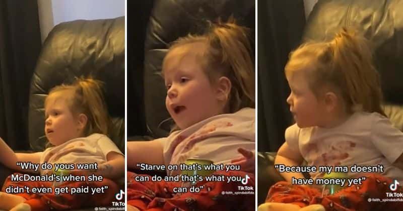 Toddler sticks up for mom strapped for cash and doles out financial advice to her elder brothers