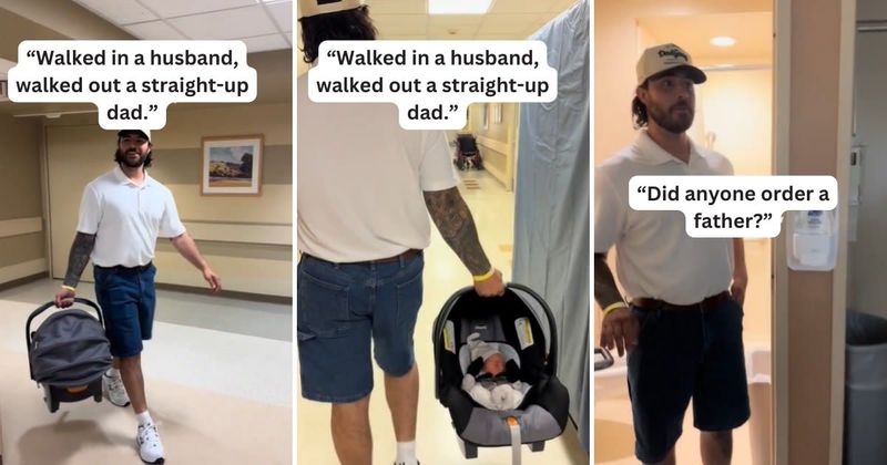 Man shows up with 'dad-starter-pack' to the hospital room. It was a hall-of-fame dad move