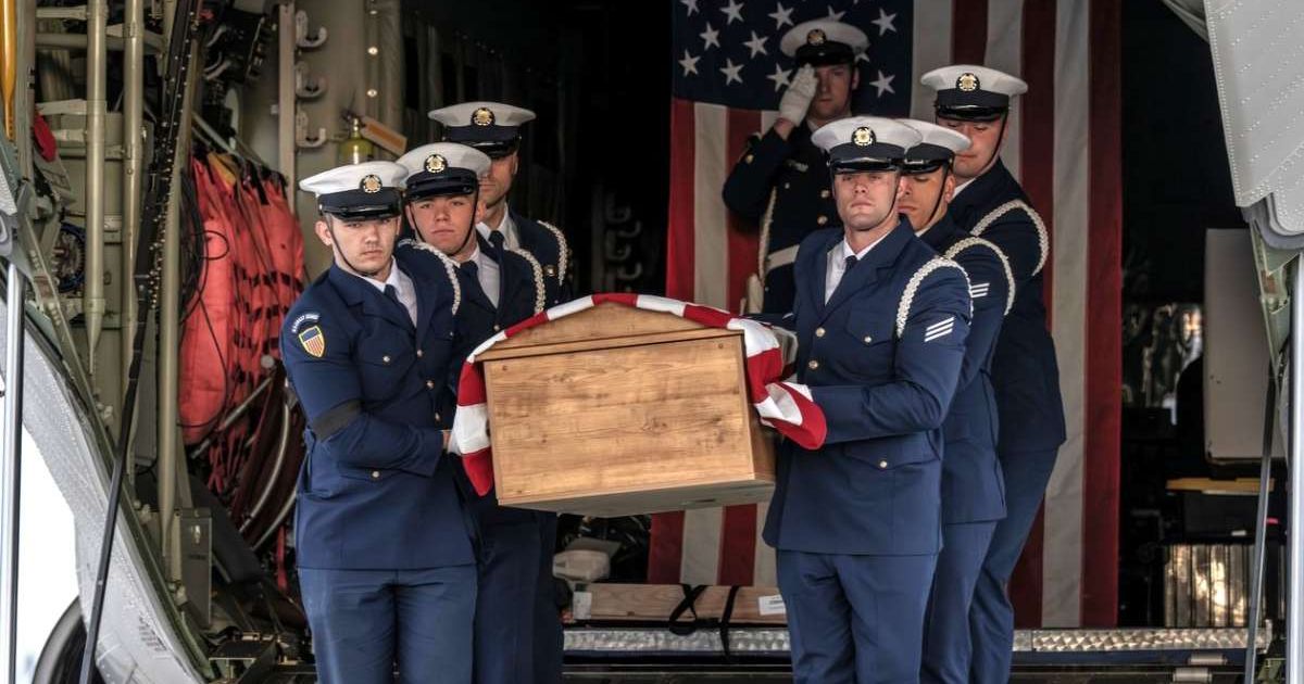 Heroic Coast Guard's fiancée pens a heartbreaking farewell note for 'Tyler's last flight' home