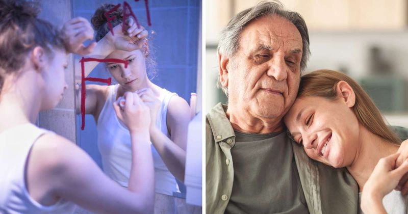 A girl filled a mirror with harsh words about herself — her dad wiped them away and wrote something else