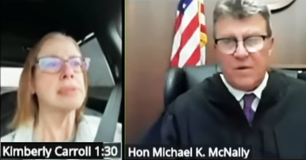 She video-called into court from her car and denied driving — one question from the judge left her stammering