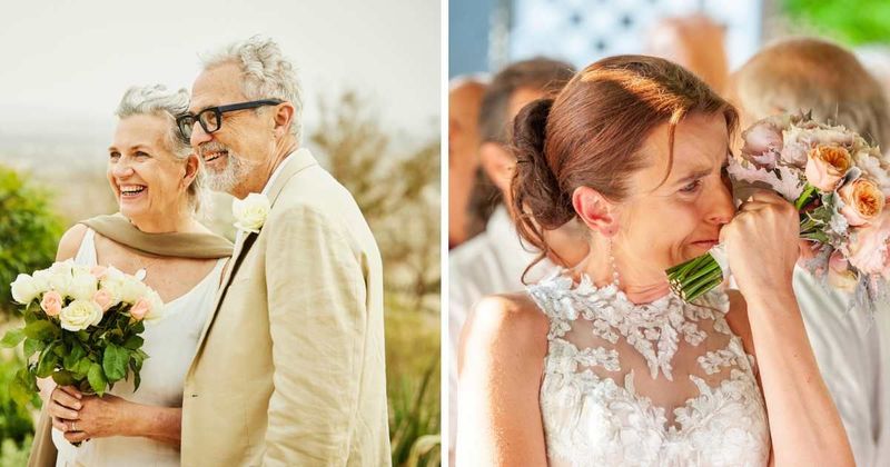 A mother paused her second wedding to look at her son's girlfriend — and made the most wholesome gesture imaginable