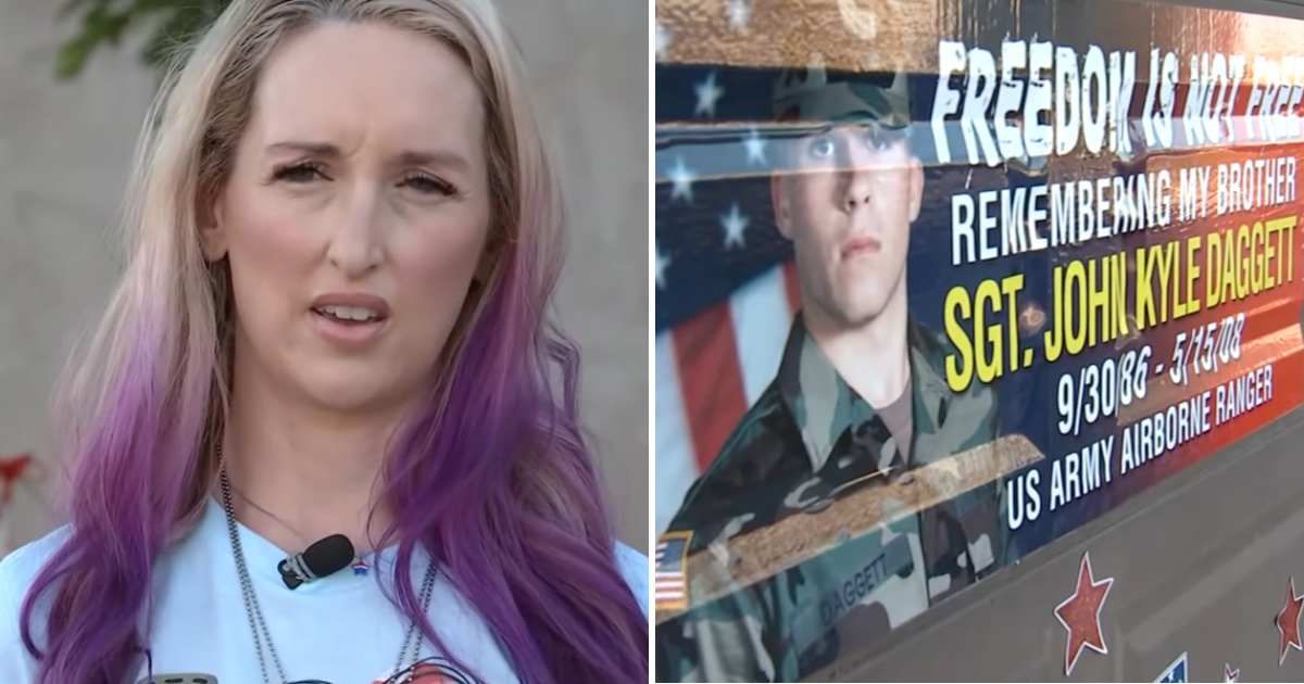 Woman put up a poster honoring her late US veteran brother. HOA called it a 'nuisance' and asked her to take it down