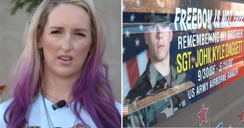 Woman put up a poster honoring her late US veteran brother. HOA called it a 'nuisance' and asked her to take it down