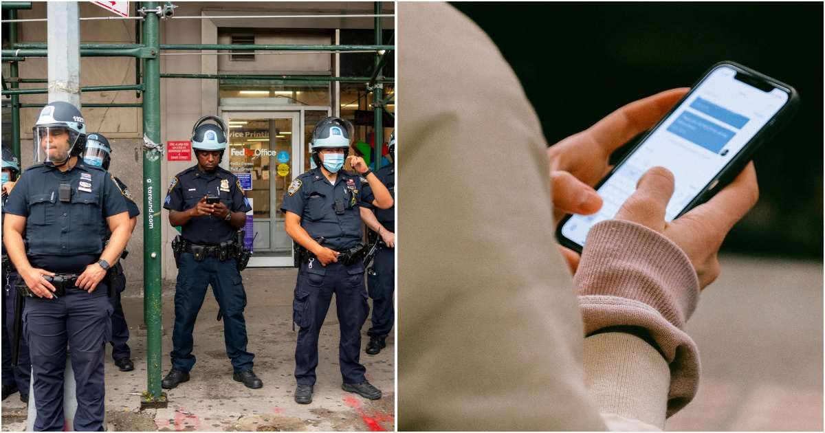 Cameras zoomed in on a SWAT officer during a tense standoff and revealed he was on a dating app