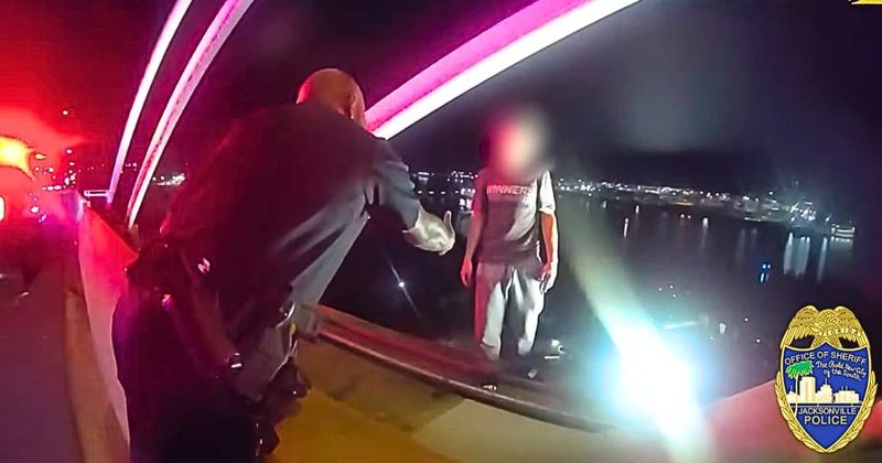 Florida man was about to jump from a bridge when a cop made one request of him
