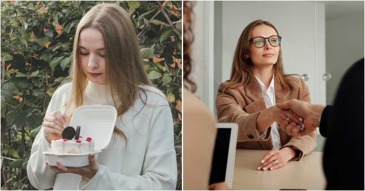 She canceled her cake after missing a promotion. The baker changed the words and it came true