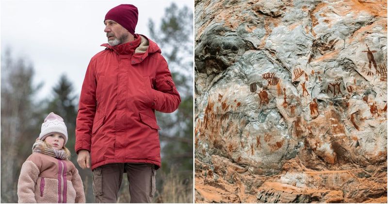 Girl alerts dad about 'strange marks' on a rock outside. A closer look revealed a massive footprint from 3,000 years ago