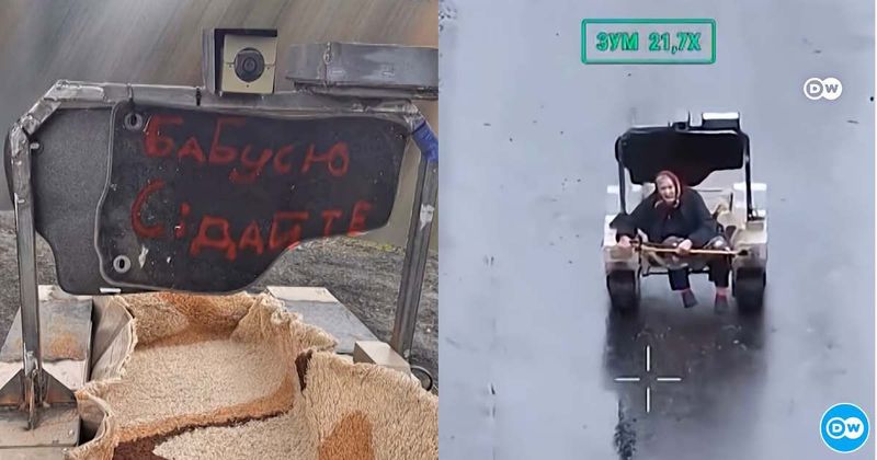 Grandma struggling to flee danger, panics when she spots a robot drawing close — its 3-word message saved her life