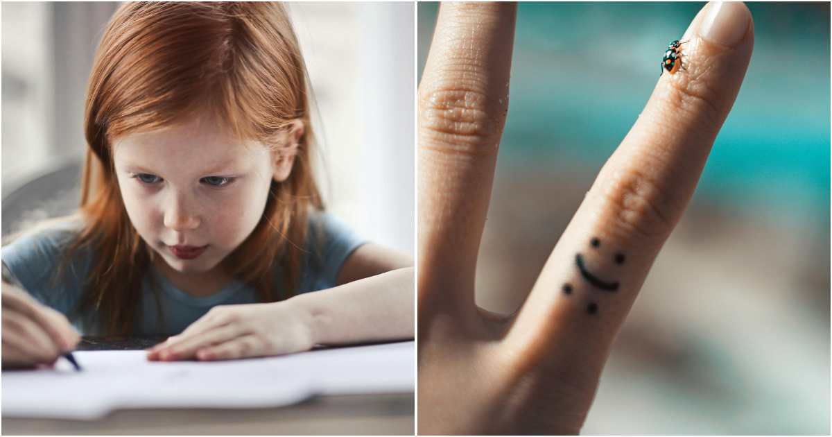 A girl scribbling 'mean words' on her teacher’s hands alarmed other students — until they saw him rushing to a tattoo parlor