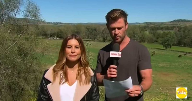 Chris Hemsworth once crashed a live weather forecast and started 'mispronouncing' the news