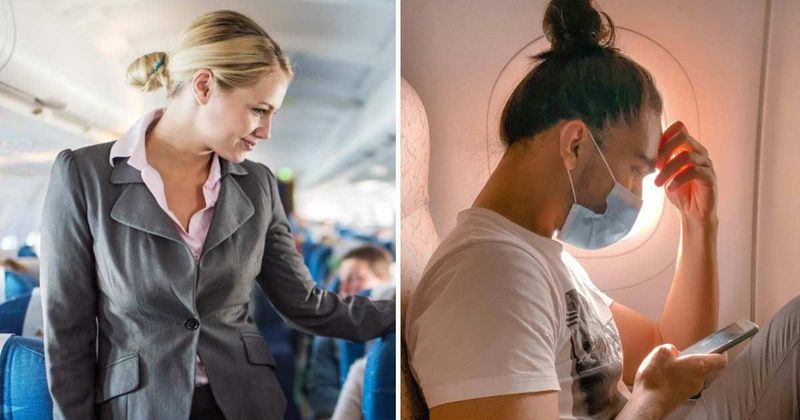 Entitled man stole her window seat and tried to blame her booking error. The flight attendant's 'fact check' left him fuming
