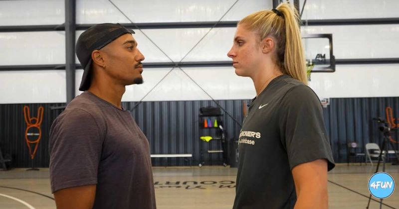 Man claimed no female basketball player could beat him because of his gender. By halftime, he was crawling on all fours
