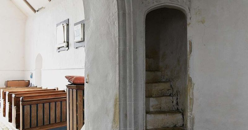 Why do medieval churches have stairs leading nowhere?