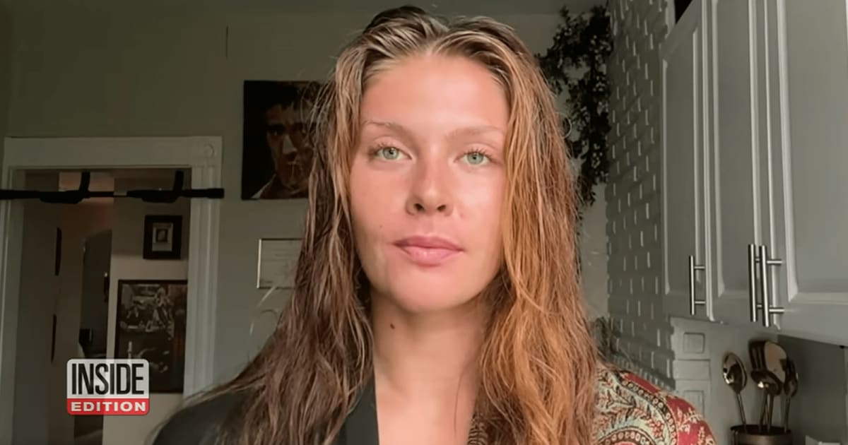 CCTV caught a stranger following her home after midnight and creeping onto her porch. One unexpected move made him bolt