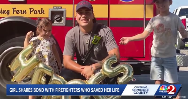 They saved Lila's life at 3. Now these firefighters show up for her every birthday with gifts