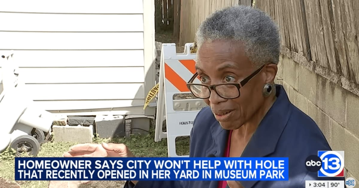 Tenant fell into a 16-foot hole in Houston woman's backyard. City says filling it is her problem